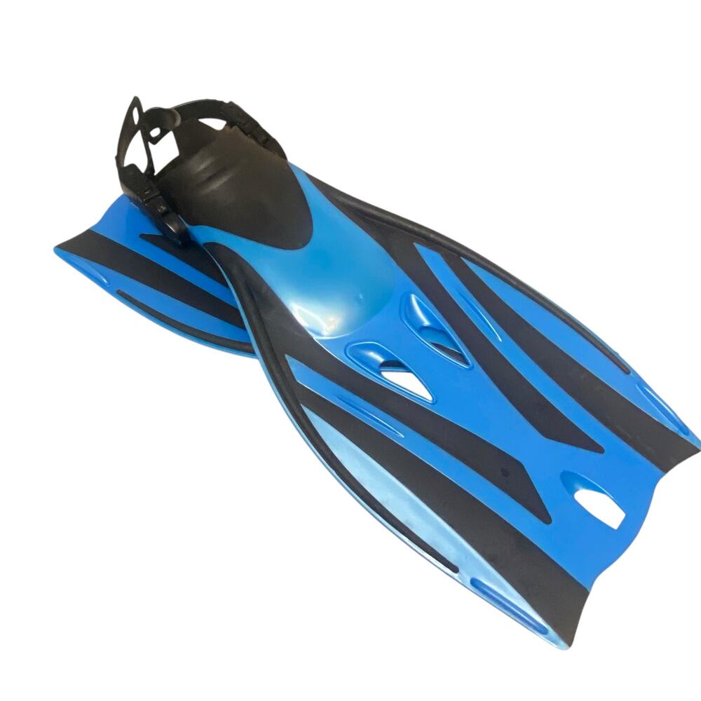 NWOT Kids Adjustable Scuba Diving Fins (L/XL 13.5 - 3.5) in Blue and Black